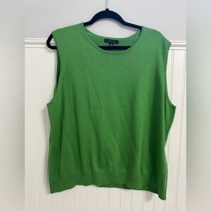 NWT Lands' End Kelly Green Essential Tank Top Knit Vest size 2X